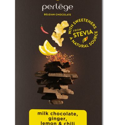 Melkesjokolade, ingefær & sitron og chili aroma med søtningsmidler 85 gram