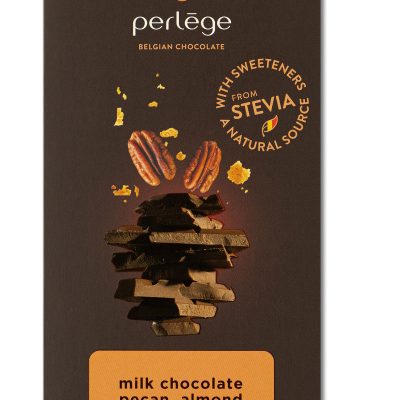 Melkesjokolade pekannøtt, mandel & salt kakestykker med søtningsmidler  85 gram